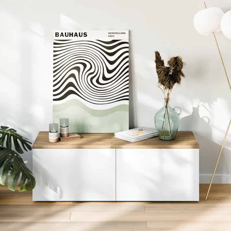 Holzplatte für IKEA Besta Regal 120 x 42cm, Eichen Deckplatte