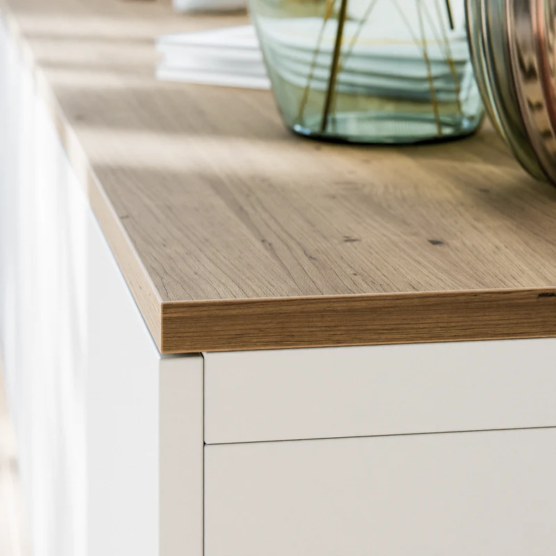 Holzplatte für IKEA Besta Regal 120 x 42cm, Eichen Deckplatte