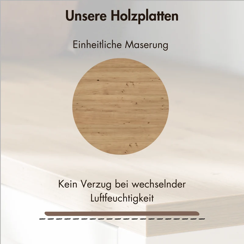 Holzplatte für IKEA Besta Regal, Eichen-Deckplatte für 2 oder 3 Korpusse