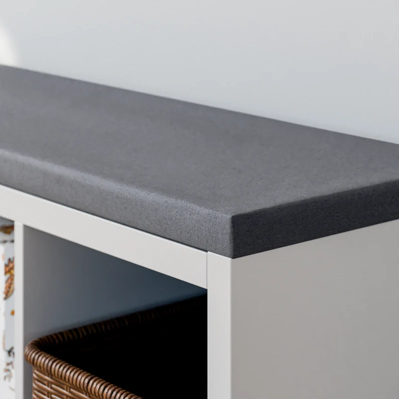 Sitzauflage für Ikea Kallax Regal, Grau, mit abnehmbarem Bezug - für 2er, 3er oder 4er