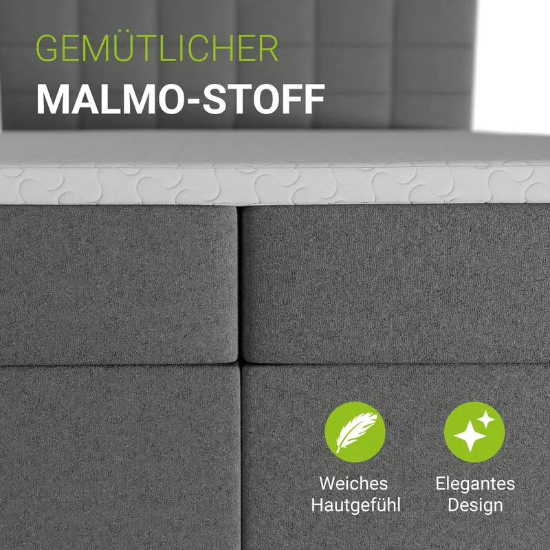 Boxspringbett Seattle - Malmo-Stoff