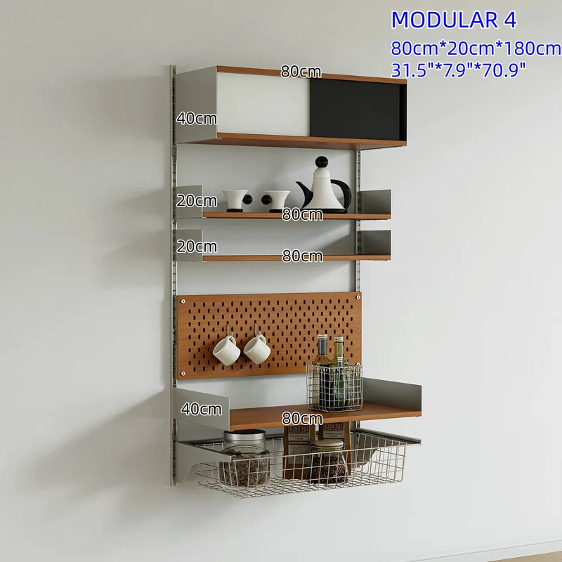 Modulare Wandregale aus Aluminiumlegierung