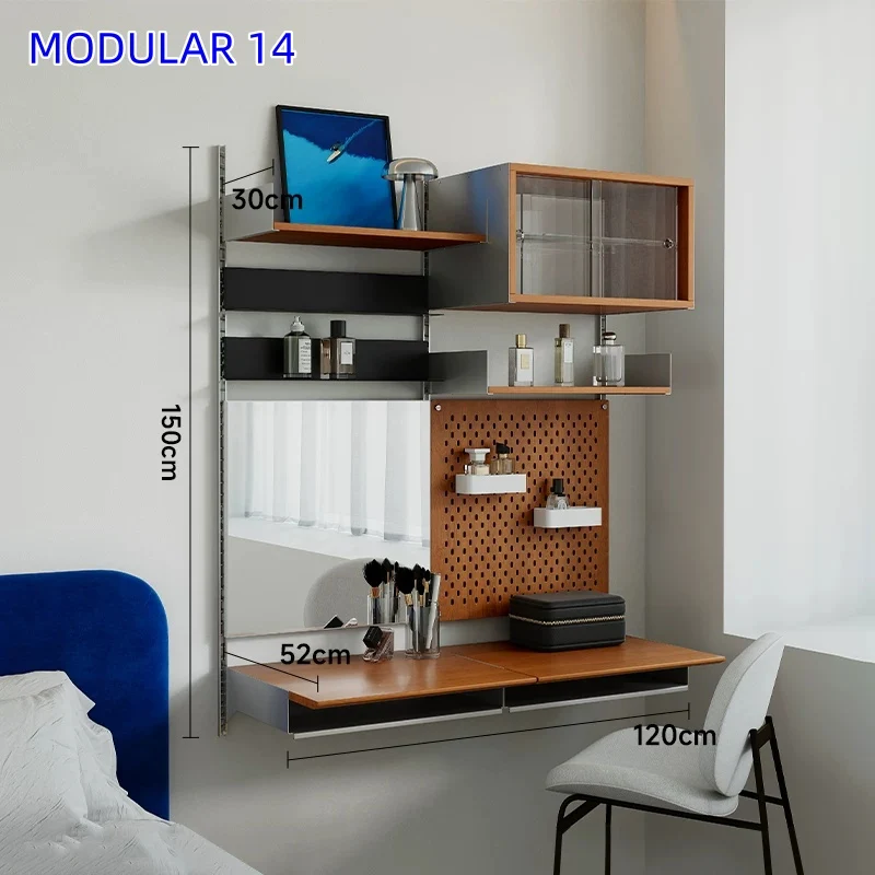 Modulare Wandregale aus Aluminiumlegierung