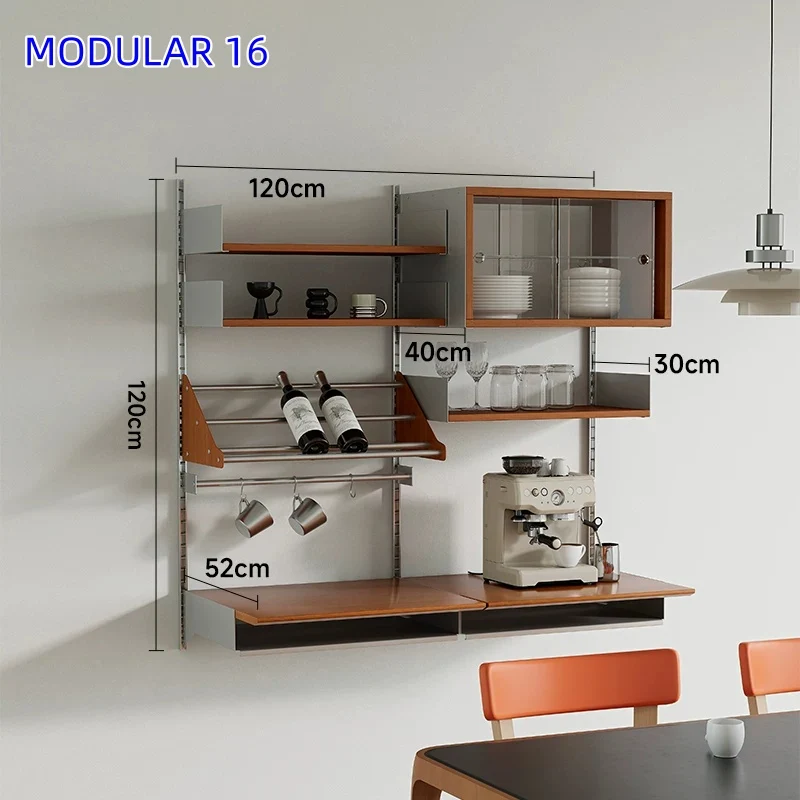 Modulare Wandregale aus Aluminiumlegierung