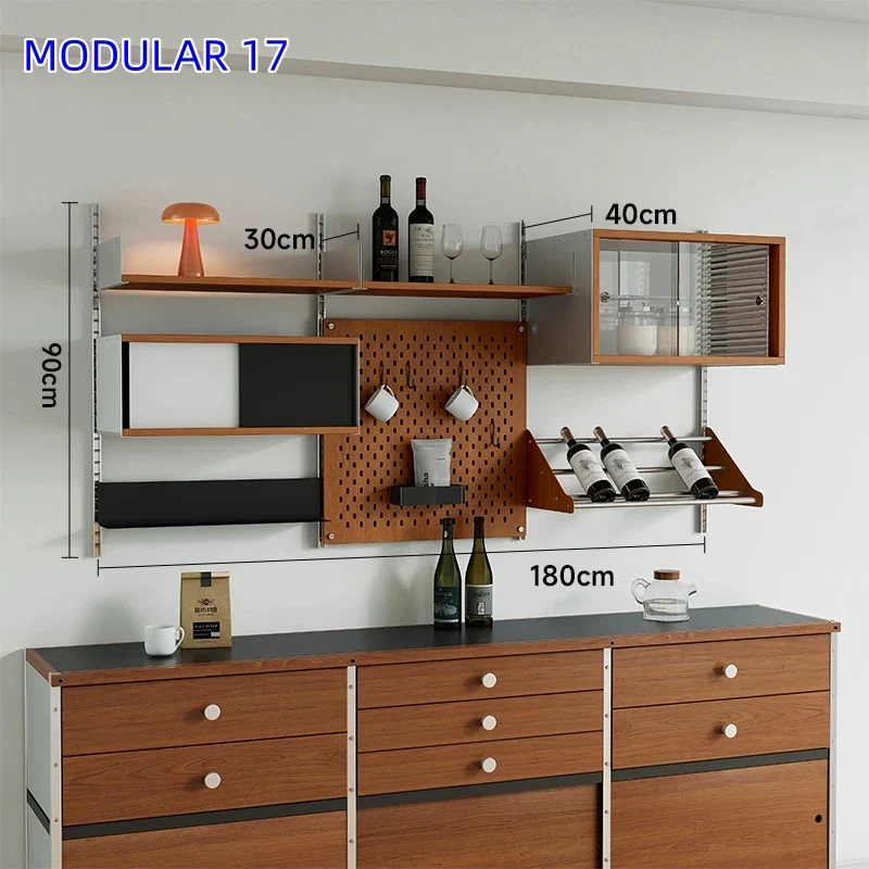 Modulare Wandregale aus Aluminiumlegierung