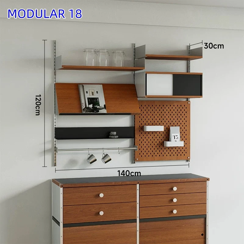 Modulare Wandregale aus Aluminiumlegierung