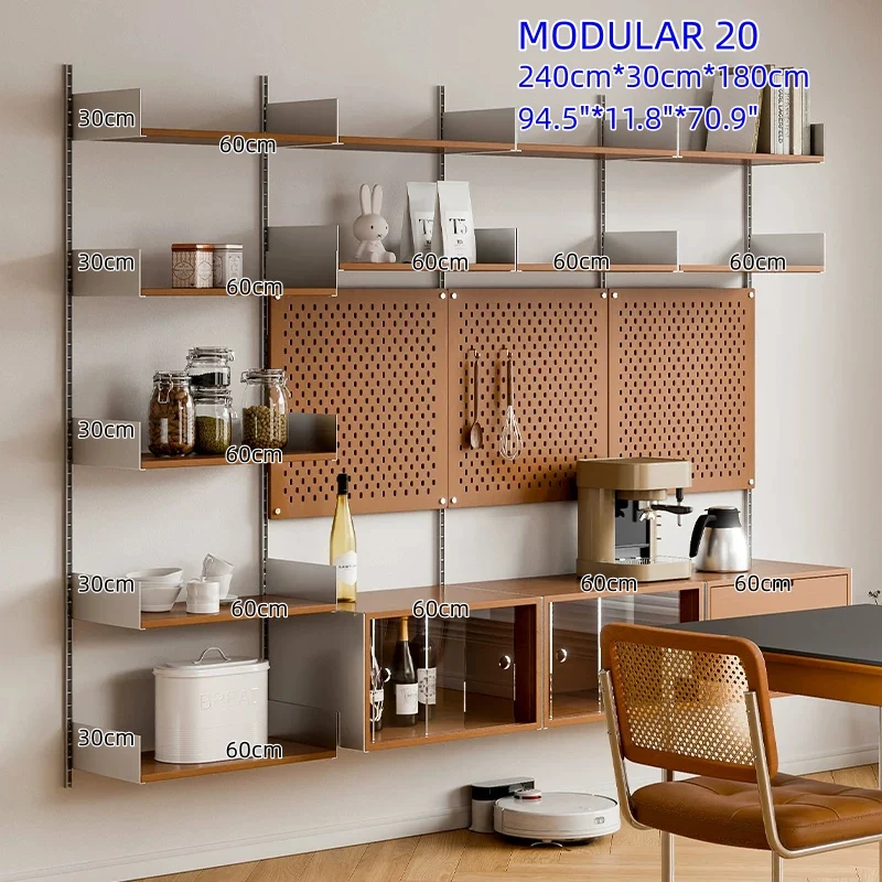 Modulare Wandregale aus Aluminiumlegierung