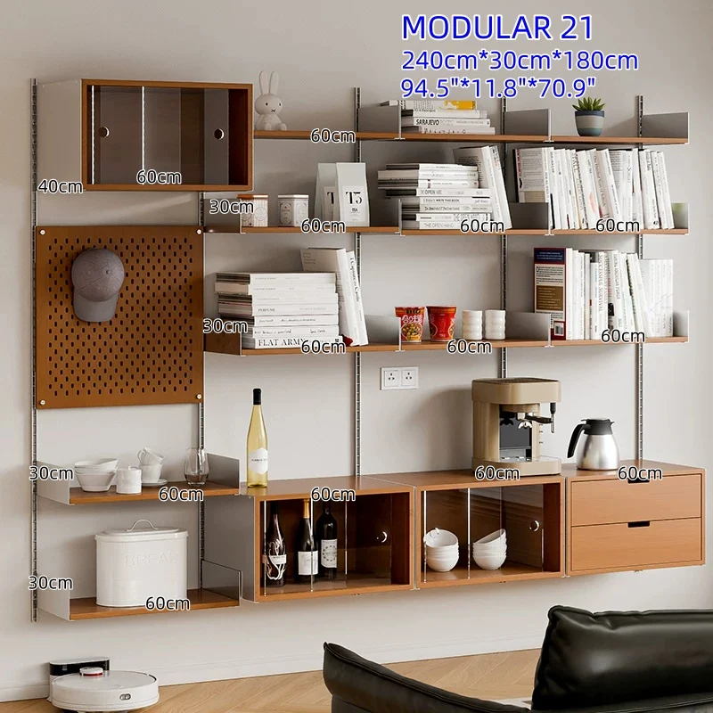 Modulare Wandregale aus Aluminiumlegierung