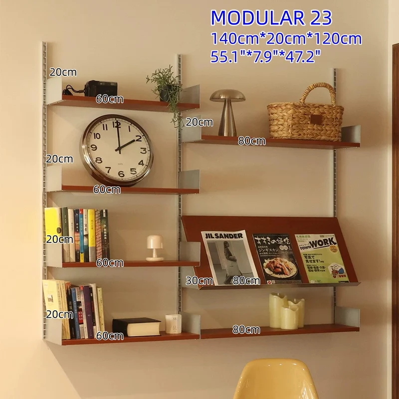 Modulare Wandregale aus Aluminiumlegierung
