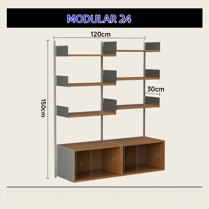 Modulare Wandregale aus Aluminiumlegierung
