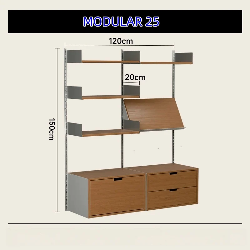 Modulare Wandregale aus Aluminiumlegierung