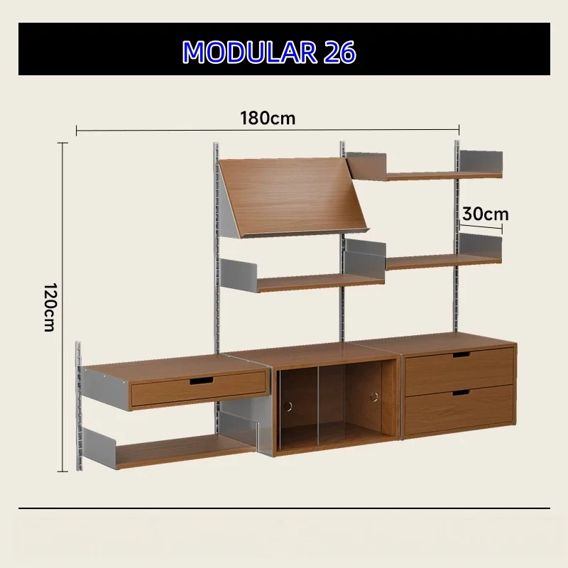 Modulare Wandregale aus Aluminiumlegierung