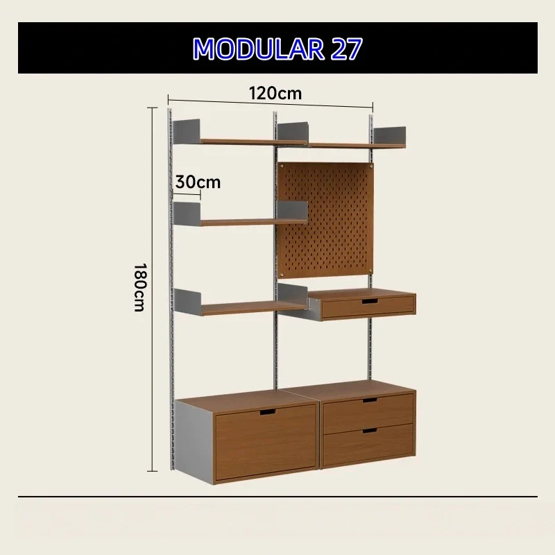 Modulare Wandregale aus Aluminiumlegierung