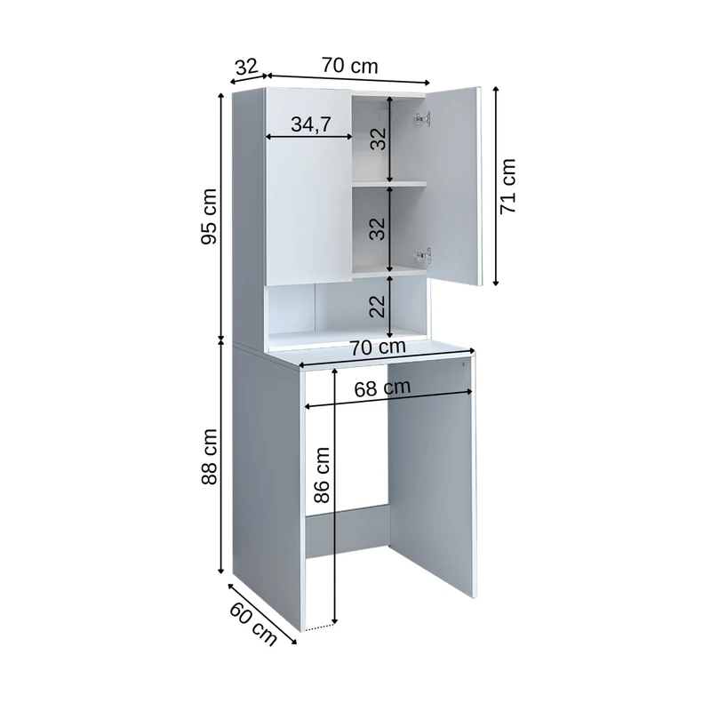 Çamaşır Makinesi Dolabı - Mk1+Um2