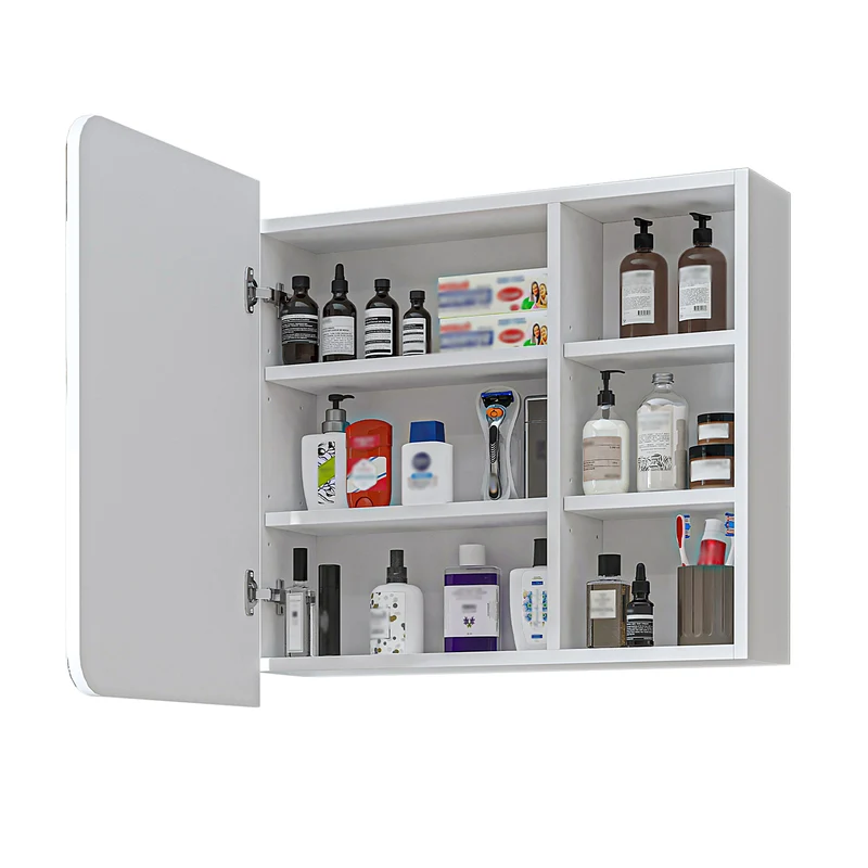 Roomart Badmöbel-Set LYCIA 72 cm, 4-teilig mit Spiegelschrank und Hochschrank, in 4 Farben