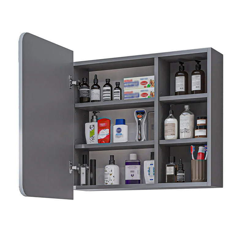 Roomart Badmöbel-Set LYCIA 72 cm, 4-teilig mit Spiegelschrank und Hochschrank, in 4 Farben