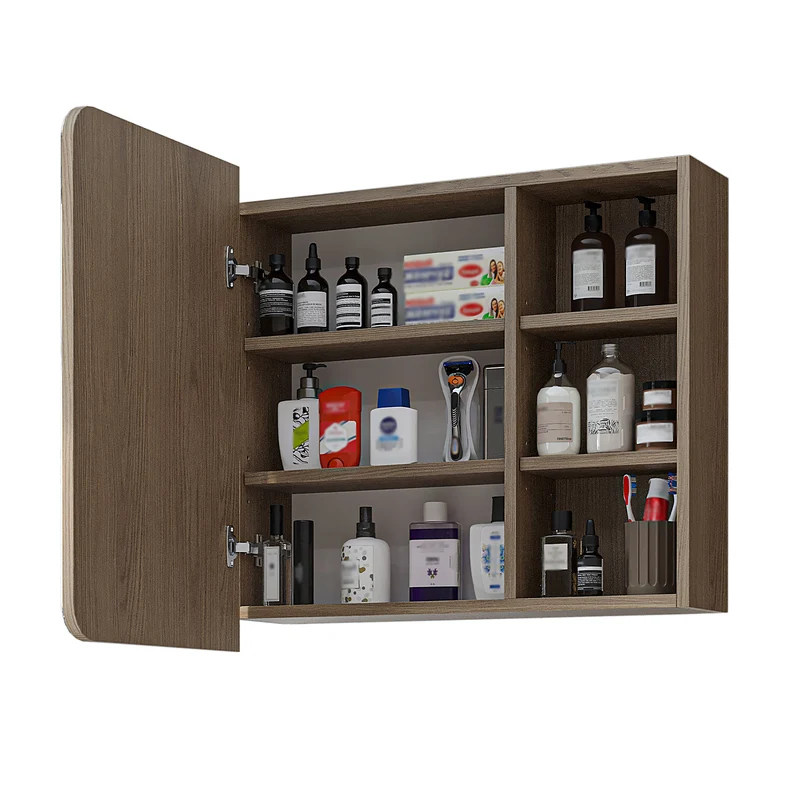 Roomart Badmöbel-Set LYCIA 72 cm, 4-teilig mit Spiegelschrank und Hochschrank, in 4 Farben