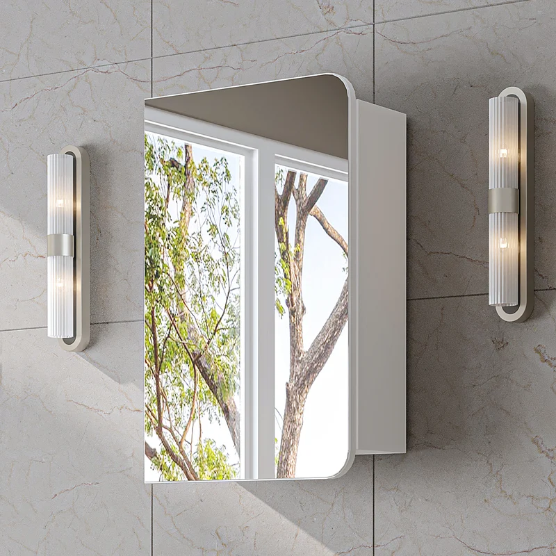 Roomart badkamermeubelset LYCIA 60 cm, 4-delig met spiegelkast en kolomkast, in 4 kleuren