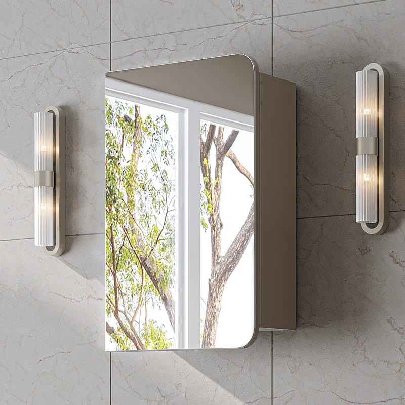 Roomart badkamermeubelset LYCIA 60 cm, 4-delig met spiegelkast en kolomkast, in 4 kleuren