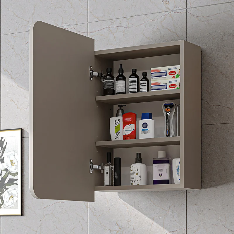 Roomart badkamermeubelset LYCIA 60 cm, 4-delig met spiegelkast en kolomkast, in 4 kleuren