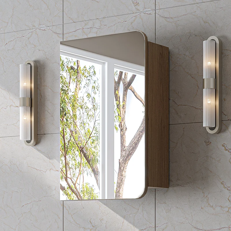 Roomart badkamermeubelset LYCIA 60 cm, 4-delig met spiegelkast en kolomkast, in 4 kleuren