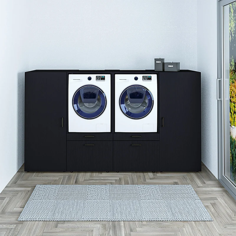 Roomart Waschmaschinenschrank SERIE 2, 254 cm, Schrankwand für zwei Geräte, in 2 Farben