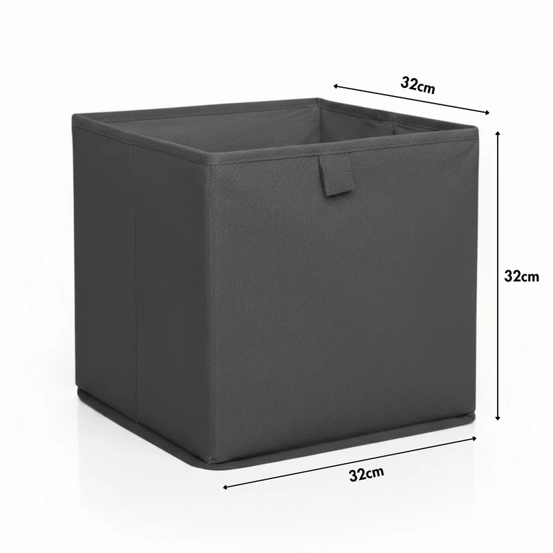 Box für Ikea Kallax Regal, faltbare Stoffbox, Kiste - Anthrazit