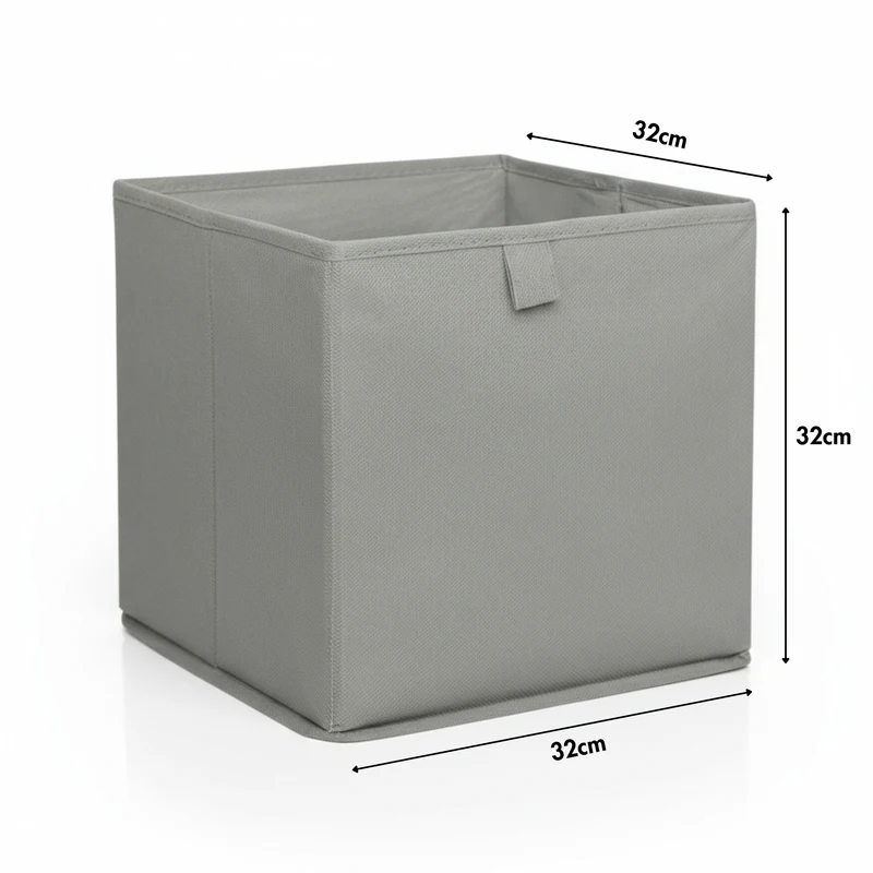 Box für Ikea Kallax Regal, faltbare Stoffbox, Kiste - Grau