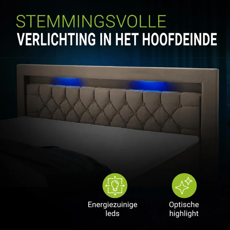 Boxspringbett Leona - Samt