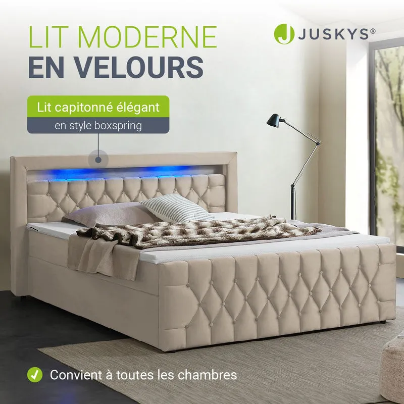 Boxspringbett Leona - Samt
