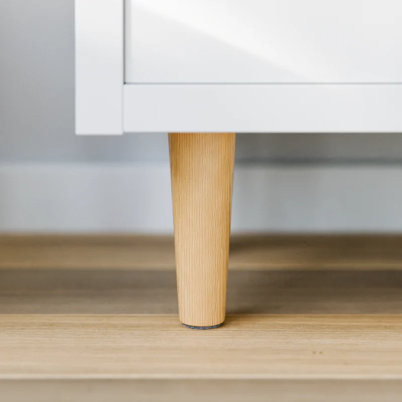 Möbelfüße Regalbeine passend für Ikea Kallax Regal - Buchenoptik, 17cm Höhe