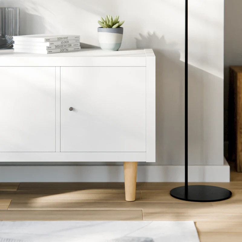 Möbelfüße Regalbeine passend für Ikea Kallax Regal - Buchenoptik, 17cm Höhe