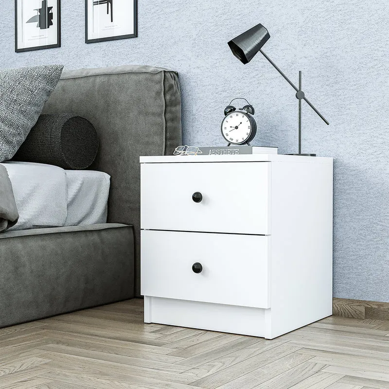 Roomart Nachtkastje KOMO, 40 cm, met 2 lades, in wit