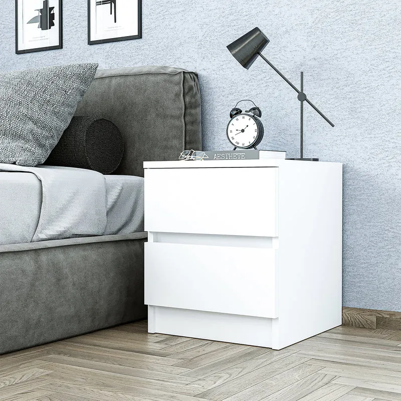 Roomart Nachtkastje KOMO, 40 cm, met 2 lades, in wit