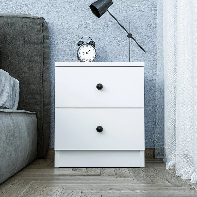 Roomart Nachtkastje KOMO, 40 cm, met 2 lades, in wit