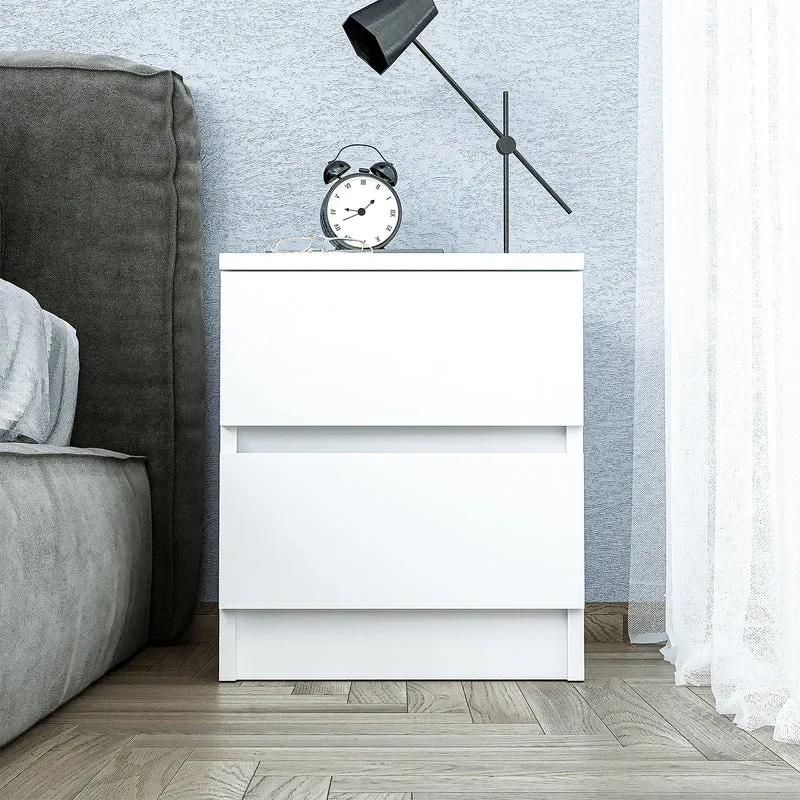 Roomart Nachtkastje KOMO, 40 cm, met 2 lades, in wit