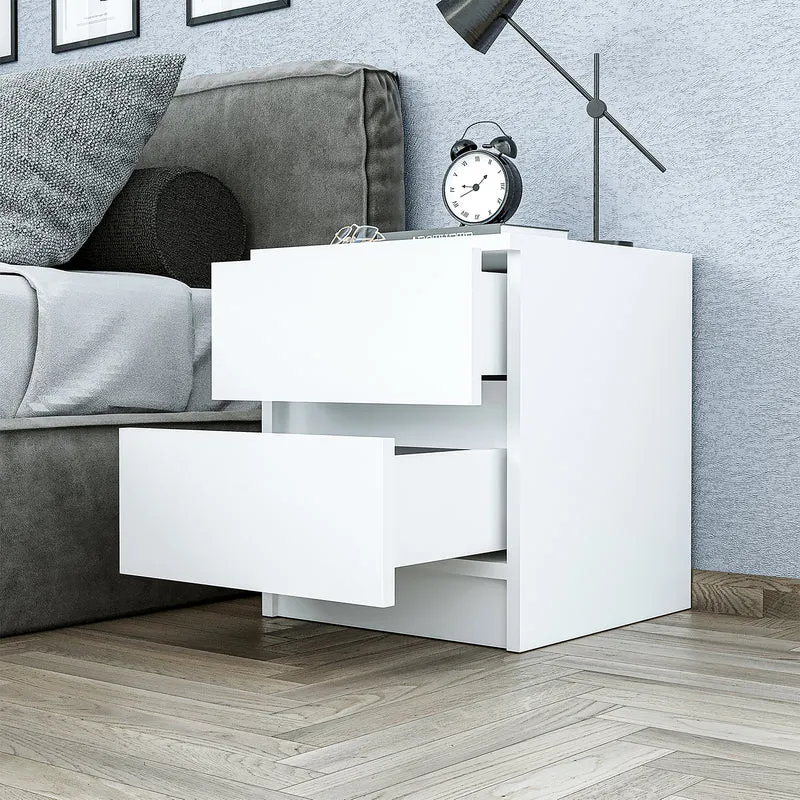 Roomart Nachtkastje KOMO, 40 cm, met 2 lades, in wit