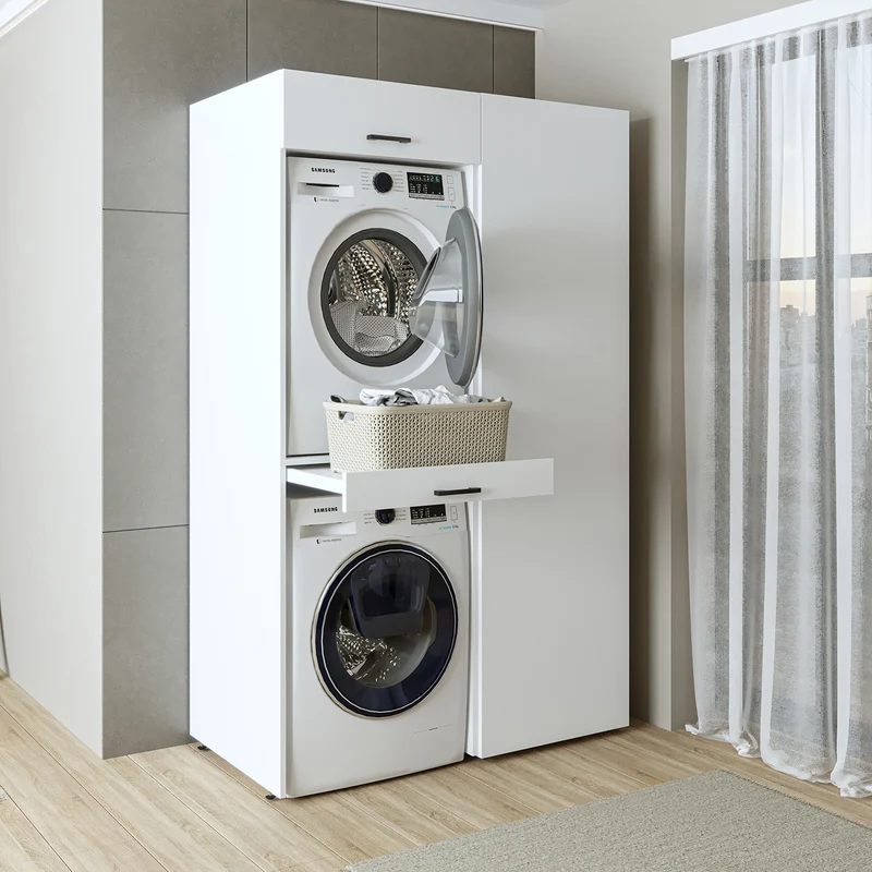 Roomart wasmachinekast DUO-I, 127 cm, ombouwkast voor wasmachine & droger, in 3 kleuren