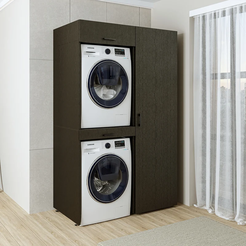 Roomart wasmachinekast DUO-I, 127 cm, ombouwkast voor wasmachine & droger, in 3 kleuren