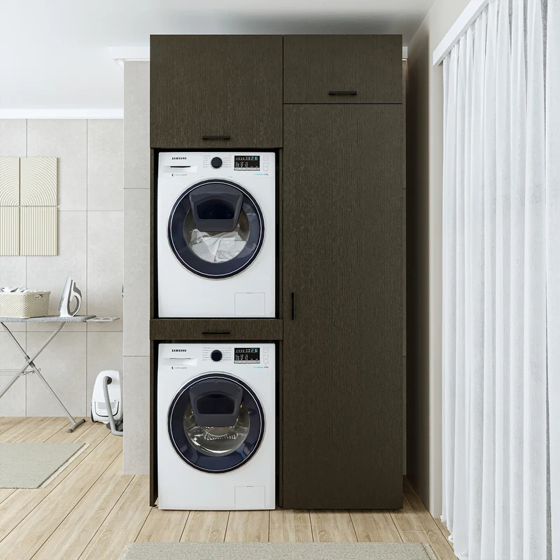 Roomart wasmachinekast DUO-I, 127 cm, ombouwkast voor wasmachine & droger, in 3 kleuren