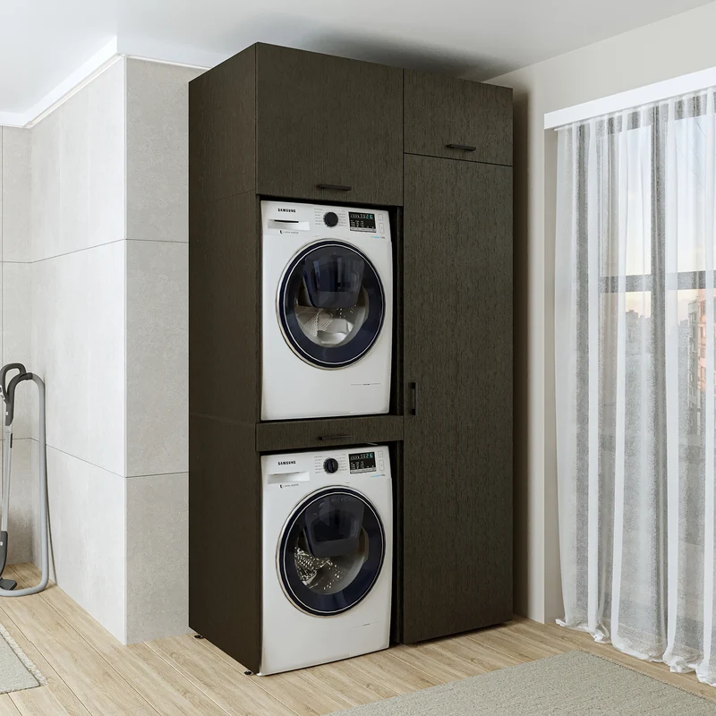 Roomart wasmachinekast DUO-I, 127 cm, ombouwkast voor wasmachine & droger, in 3 kleuren