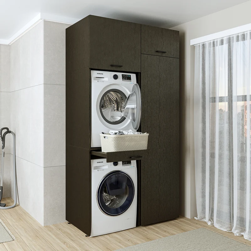 Roomart wasmachinekast DUO-I, 127 cm, ombouwkast voor wasmachine & droger, in 3 kleuren