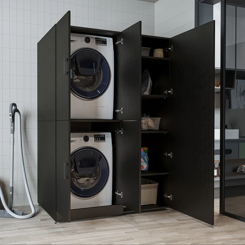 Roomart wasmachinekast DORA-II, 130 cm, voor wasmachine en droger, in 5 kleuren