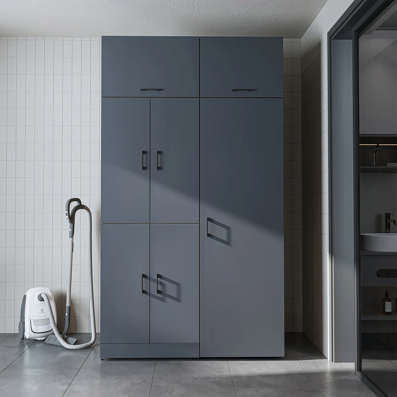 Roomart wasmachinekast DORA-II, 130 cm, voor wasmachine en droger, in 5 kleuren