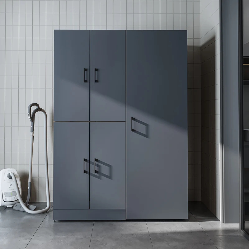 Roomart wasmachinekast DORA-II, 130 cm, voor wasmachine en droger, in 5 kleuren