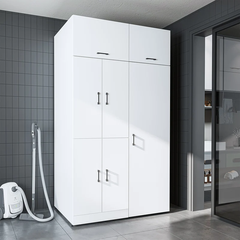 Roomart wasmachinekast DORA-II, 130 cm, voor wasmachine en droger, in 5 kleuren
