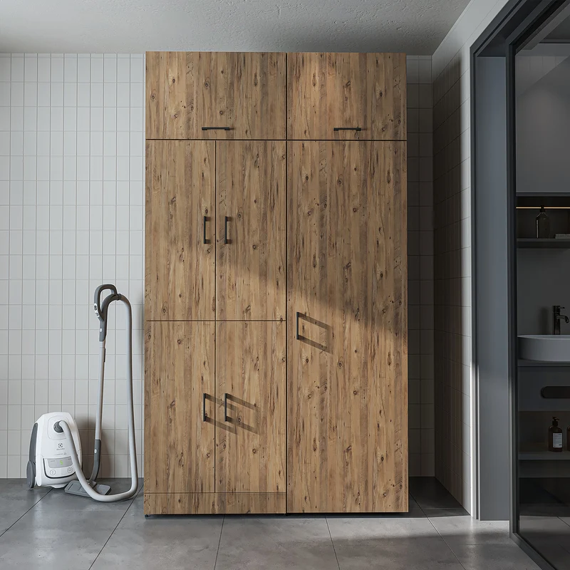 Roomart wasmachinekast DORA-II, 130 cm, voor wasmachine en droger, in 5 kleuren