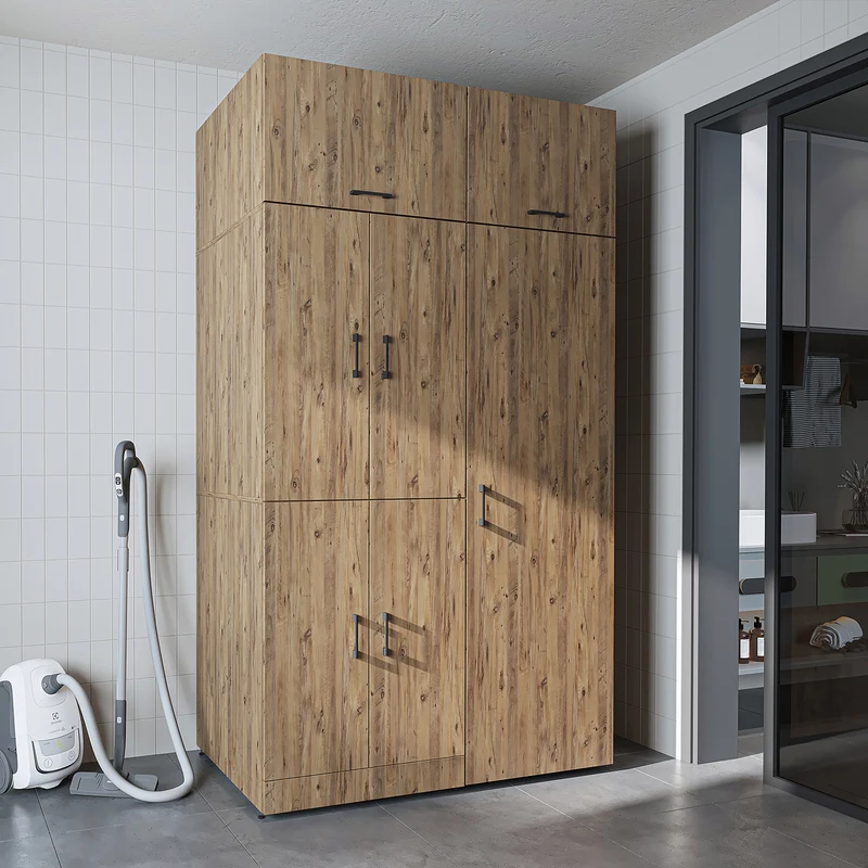 Roomart wasmachinekast DORA-II, 130 cm, voor wasmachine en droger, in 5 kleuren