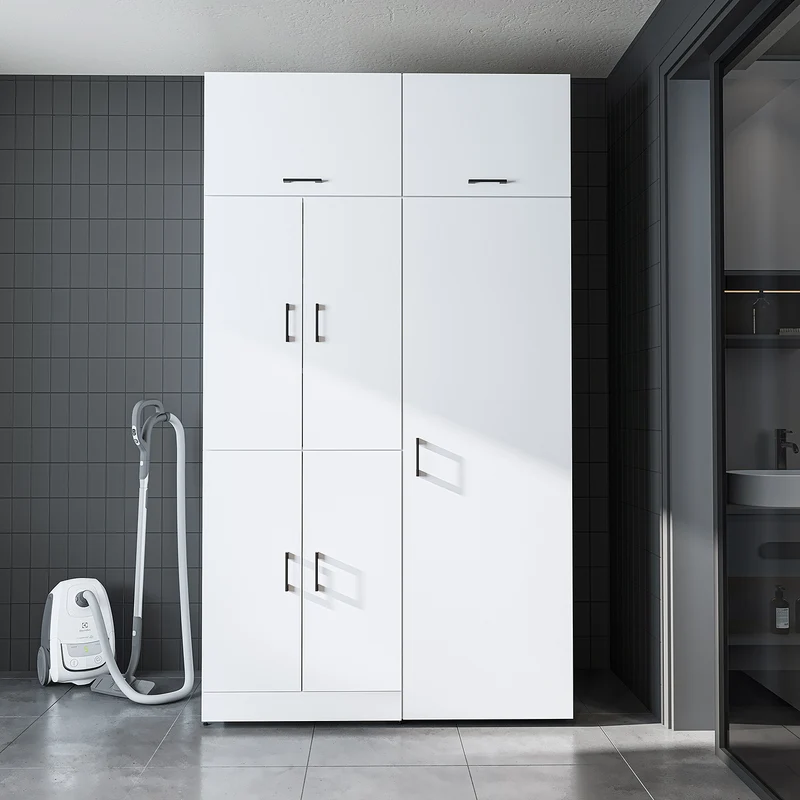 Roomart wasmachinekast DORA-II, 130 cm, voor wasmachine en droger, in 5 kleuren