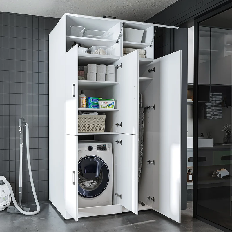 Roomart wasmachinekast DORA-II, 115 cm, voor wasmachine en droger, in 5 kleuren